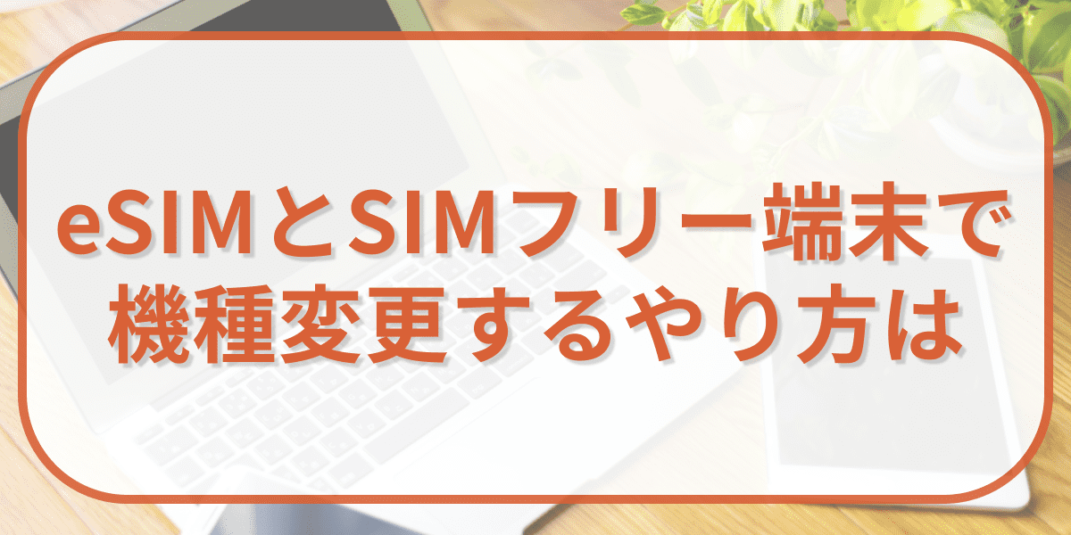 eSIMとSIMフリー端末でahamoに機種変更するやり方は？