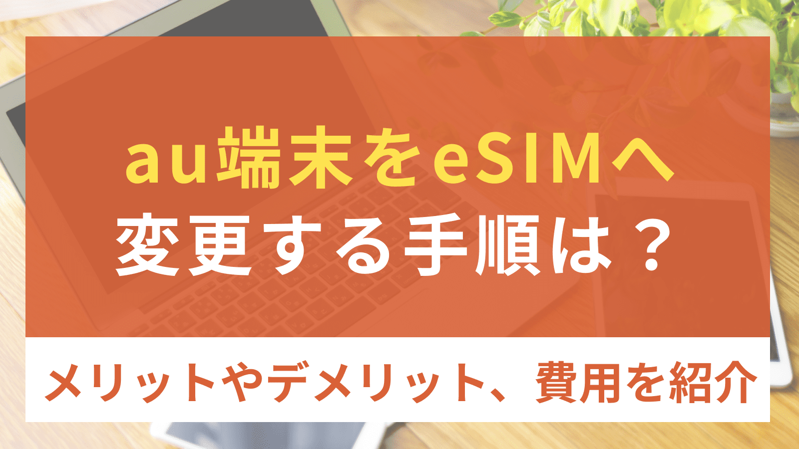 au端末をeSIMへ変更する手順は？切り替えるメリットやデメリット、費用